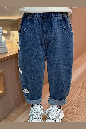 LULU & SKY Girls Tapered Fit Mid-Rise Jeans