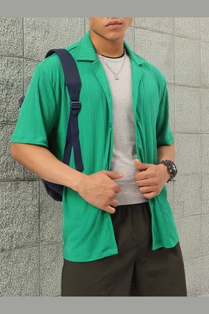 Kook N Keech Campus Cool Ribbed Knit Relaxed Shirt
