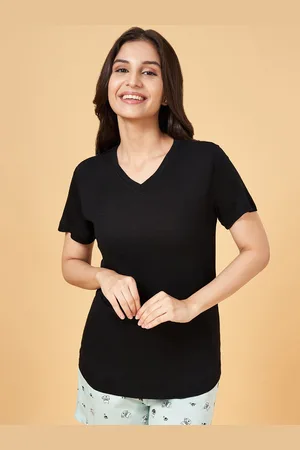 Pantaloons V Neck Cotton Lounge T-Shirts