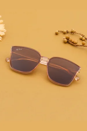 Ted Smith Women Brown Wayfarer Sunglasses with UV Protected Lens