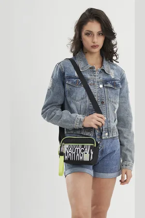 Nautica Typography Printed Structured Sling Bag