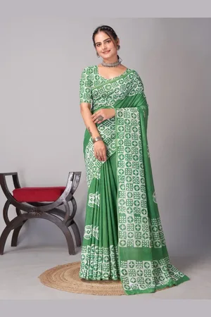 HERE&NOW Batik Block Print Saree
