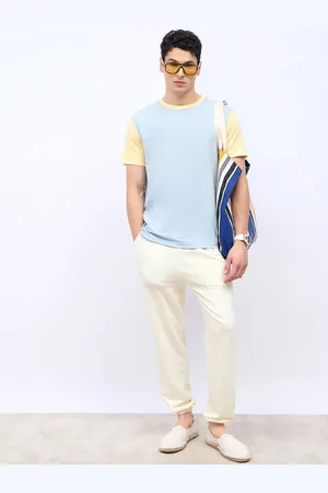 Styli Men Mid-Rise Cotton Eco-Earth Oversized Terry Jogger With Panel Pocket