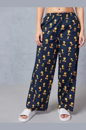 Bewakoof Women Printed Cotton Oversized Trousers