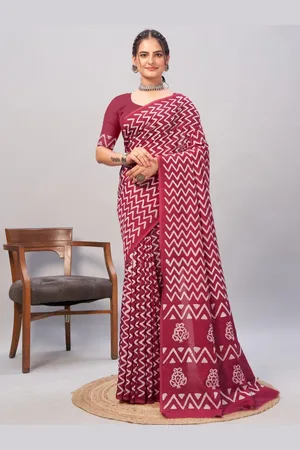 HERE&NOW Batik Leheriya Saree