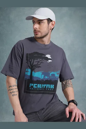 Roadster The Life Co. Men Printed Pure Cotton Relaxed Fit T-shirt