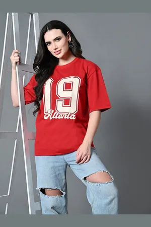 Corsica Women Typography Printed Drop-Shoulder Sleeves Bio Finish T-shirt