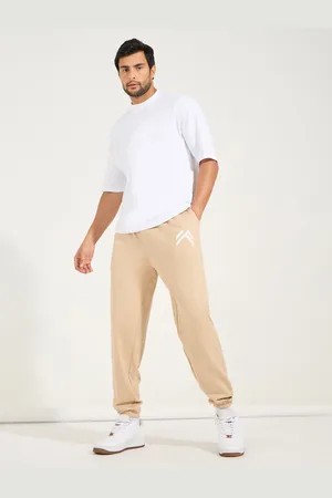 Styli Men Minimal Print Oversized Joggers with Elasticated Hem