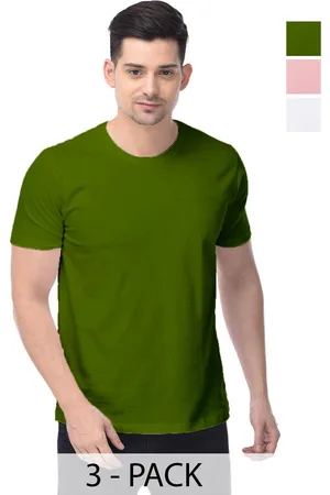 Color Capital Unisex Pack Of 3 Solid Round Neck Cotton T-shirts