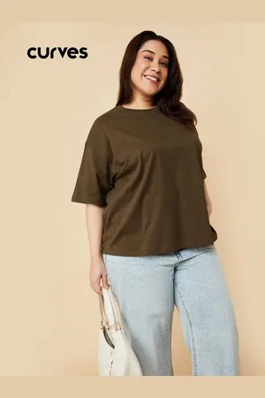 Max Collection Women High Neck Extended Sleeves Pockets T-shirt