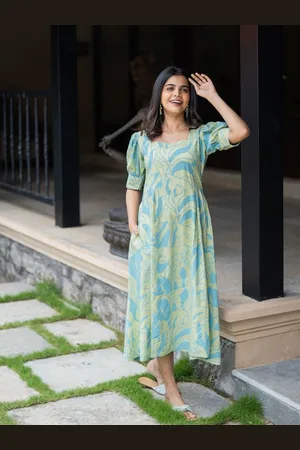 Hay Printed Liva Fit and Flare Dress