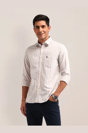 U.S. Polo Assn. Men Classic Tailored Fit Opaque Striped Casual Shirt