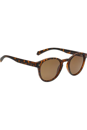 Polaroid Unisex Round Sunglasses with Polarised and UV Lens - POL 28 U MT TORT TO TORT