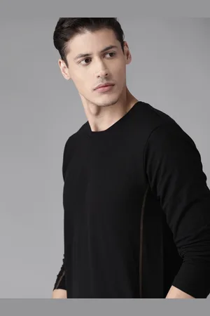 Roadster Men Black Pure Cotton T-shirt