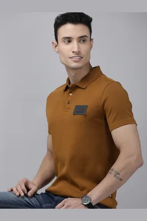The Bear House Ardor Edition Men Polo Collar Applique Slim Fit T-shirt