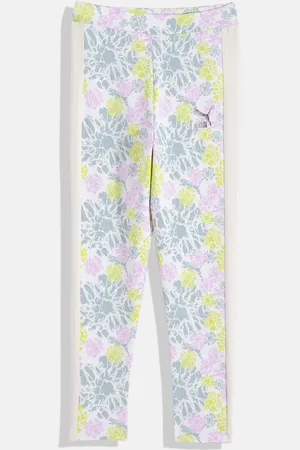 PUMA Girls T7 Floral Printed Cotton Leggings