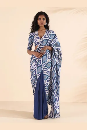 trueBrowns Ready to Wear Ikat Saree
