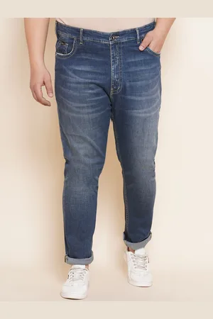John Pride Men Plus Size Regular Fit Light Fade Stretchable Jeans