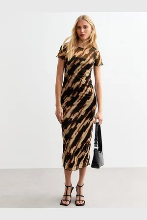 BAESD Women Animal Printed Sheath Midi Dress