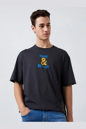 SPYKAR Men Typography Printed Round Neck Cotton Relaxed Fit T-shirt
