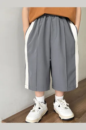 LULU & SKY Boys Striped Loose Fit Shorts