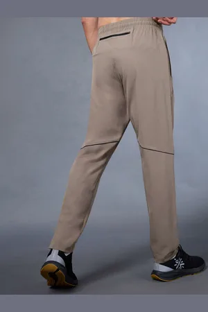 Cult Men Beige Pace Up Running Trackpants