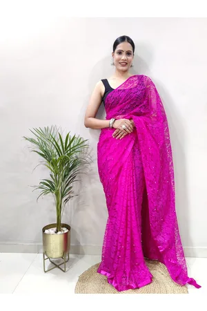 HERE&NOW Woven Design Net Saree
