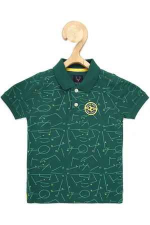 Allen Solly Boys Printed Polo Collar Cotton T-shirt