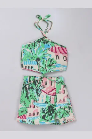taffykids Girls Printed Shirt with Shorts