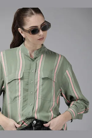 Roadster Women Multi Stripes Opaque Casual Shirt With Pockets