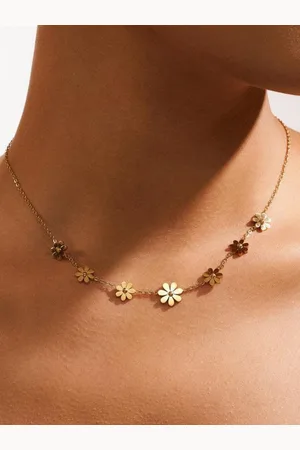 AQUASTREET 18K Antitarnish Waterproof Floral Necklace