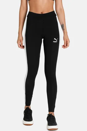 PUMA Women Black Iconic T7 Tights