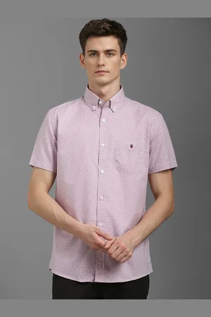 Louis Philippe Men Slim Fit Micro Ditsy Printed Cotton Casual Shirt