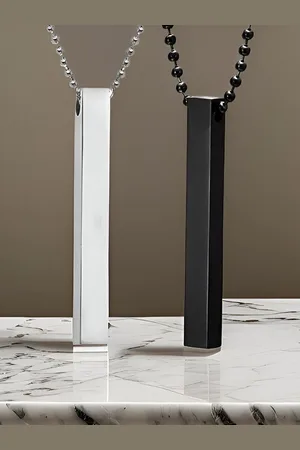 Roadster Silver-Plated Square Pendants