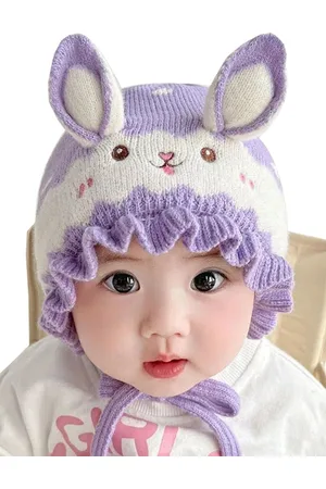 Babymoon Kids Self Design Cotton Beanie