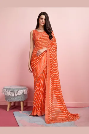 Ishin Striped Embroidered Saree