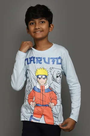 V-Mart Boys Naruto Printed Cotton T-shirt