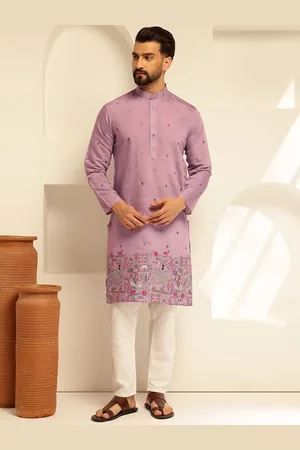 SOJANYA Floral Embroidered Cotton Silk Straight Kurta