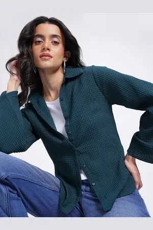 DressBerry Waffle Vibe Textured Shirt