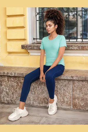 DressBerry Solid Ribbed T-shirt