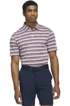 adidas Striped Polo Collar Short Sleeve T-Shirt