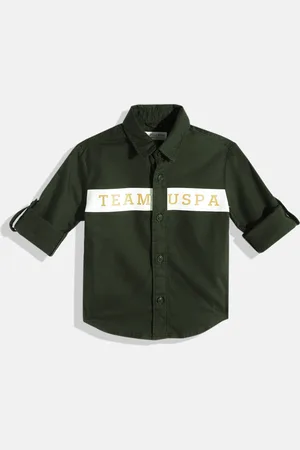 Ralph Lauren Boys Typography Printed Pure Cotton Casual Shirt