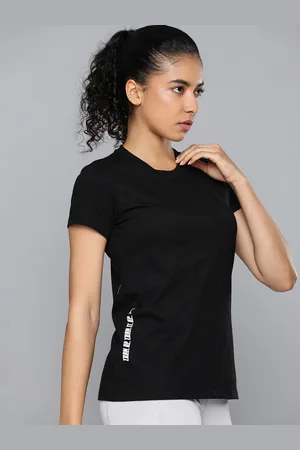 HRX Typography Placement Print Knitted Outdoor Sports T-shirt