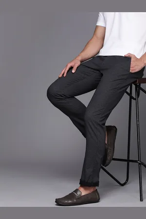 Louis Philippe Men Printed Slim Fit Trousers