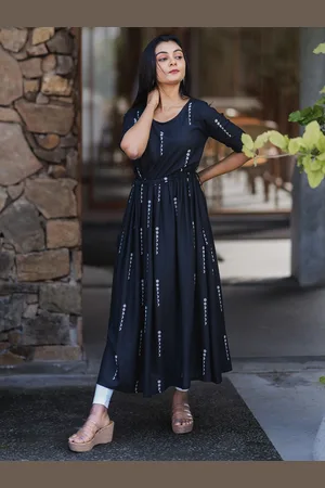 Hay Printed Round Neck Maxi Dress