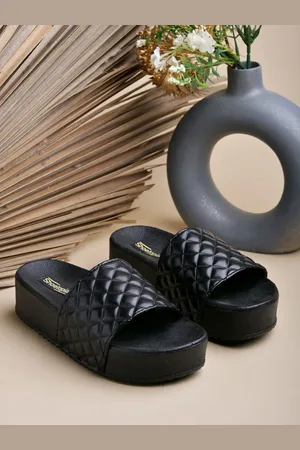 Shoetopia Girls Textured Flatform Sandals