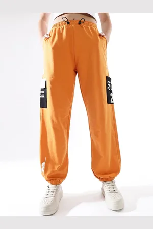 Hubberholme Women Pure Cotton Printed Relaxed-Fit Track Pants