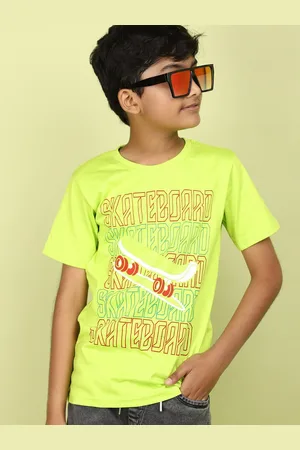 V-Mart Boys Typography Printed Cotton T-shirt