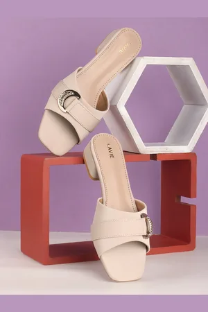 LAVIE Embellished PU Block Sandals