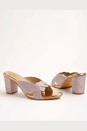 Shoetopia Girls Embellished Party Block Sandals